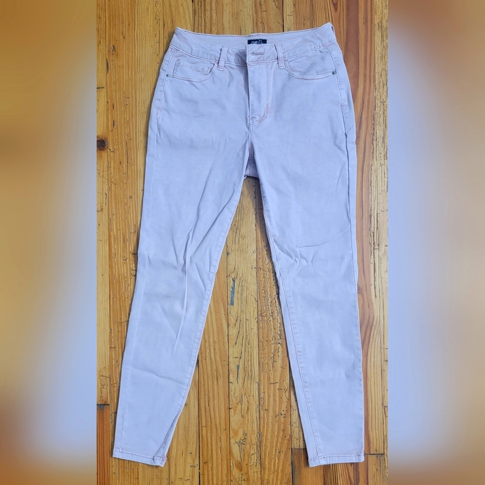 Rue 21 Light Pink Womens Skinny Jeans Stretch Size 6
